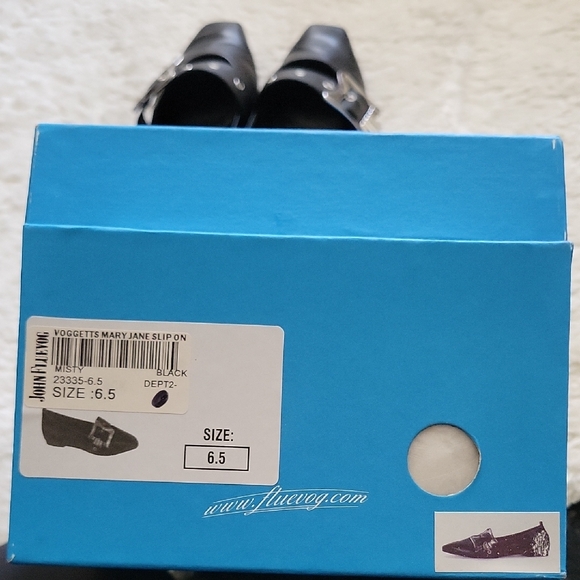 John Fluevog Voggettes Misty Mary Jane Black Flats W6.5 - Picture 4 of 15
